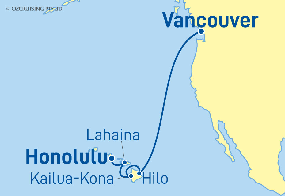 Celebrity Edge Vancouver to Honolulu - Ozcruising.com.au