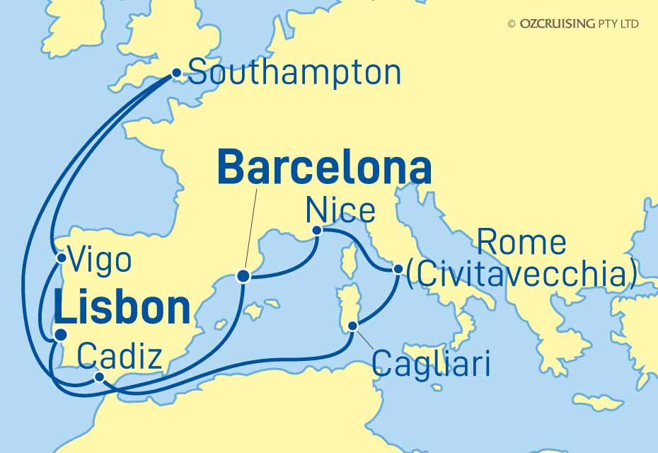 Anthem Of The Seas Italy, Spain & Portugal - Cruises.com.au