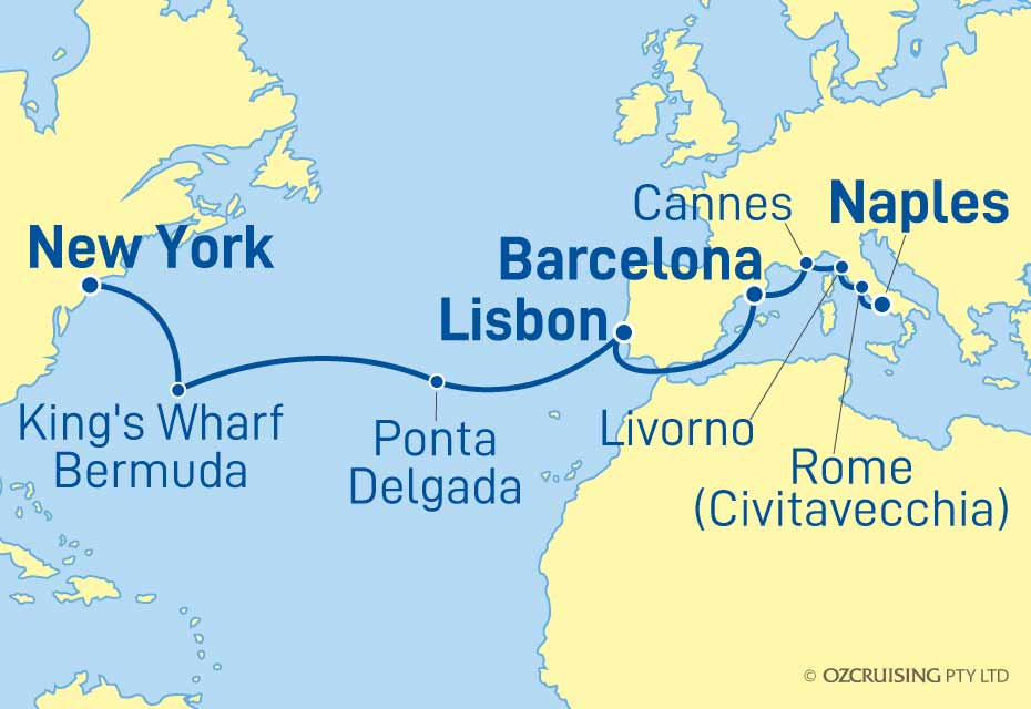 15 Night New York to Rome (Civitavecchia) Cruise on the Norwegian Epic NC25EPC2025033115