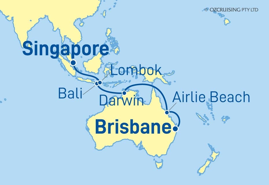 13 Night Brisbane to Singapore Cruise on the Pacific Encounter PA23