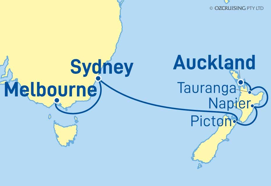 Resilient Lady Melbourne to Auckland - Cruises.com.au