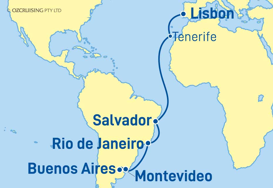 Celebrity Equinox Lisbon to Buenos Aires - Ozcruising.com.au