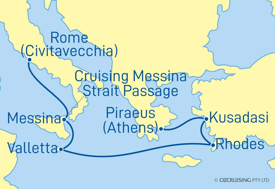 ms Oosterdam Rome (Civitavecchia) to Piraeus (Athens) - Ozcruising.com.au