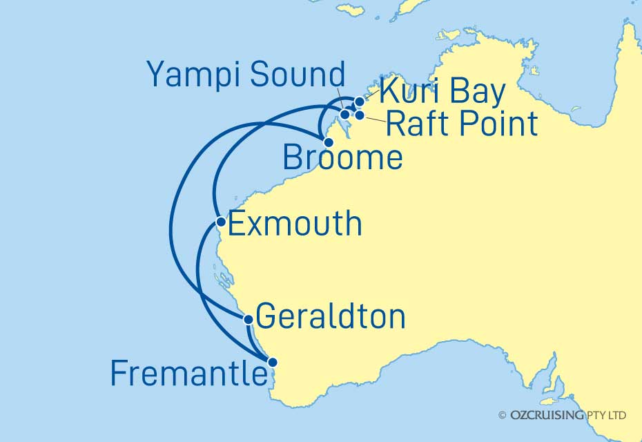 Pacific Explorer Western Australia Coast - Ozcruising.com.au