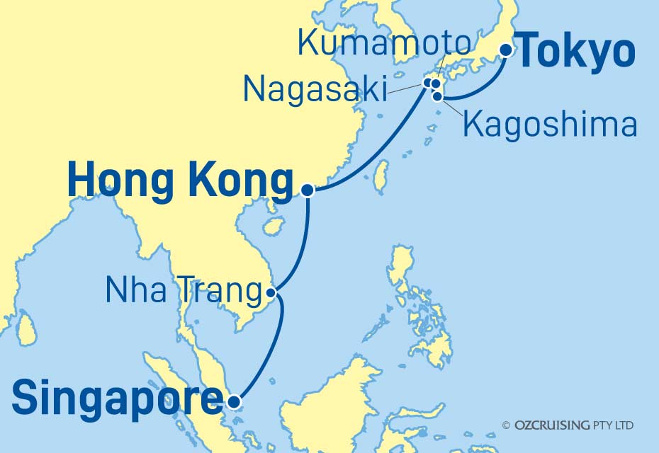 12 night singapore to tokyo cruise