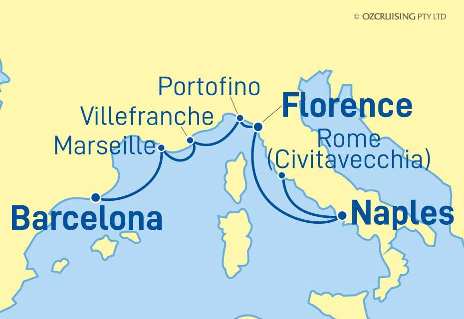 Celebrity Equinox Barcelona to Rome - Cruises.com.au