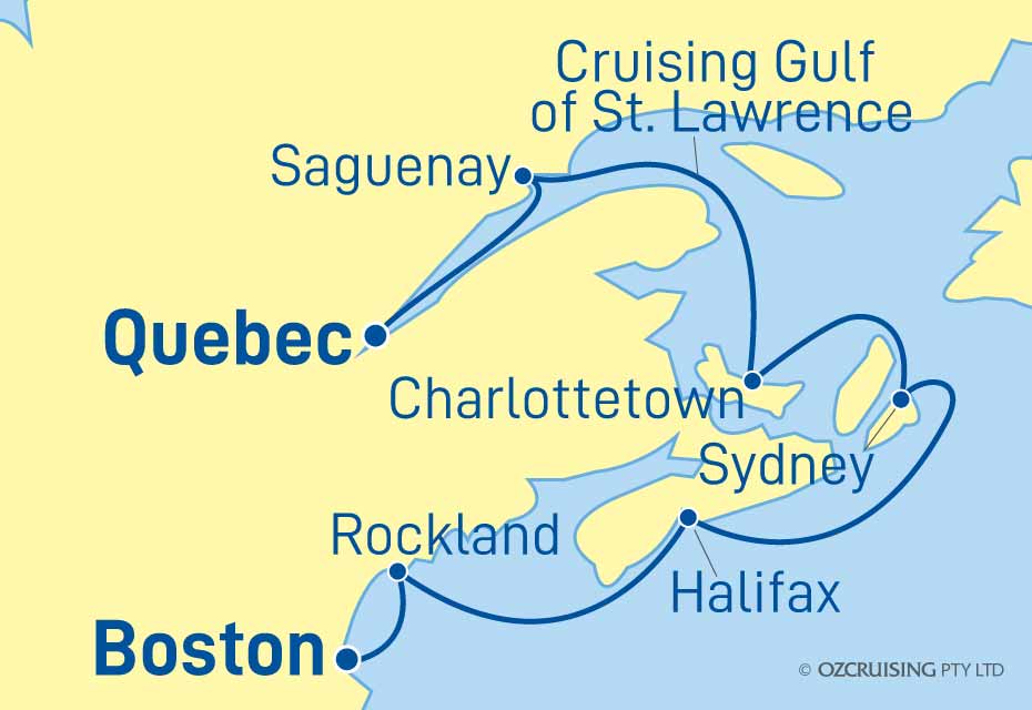 ms Zuiderdam Boston to Quebec City - Cruises.com.au