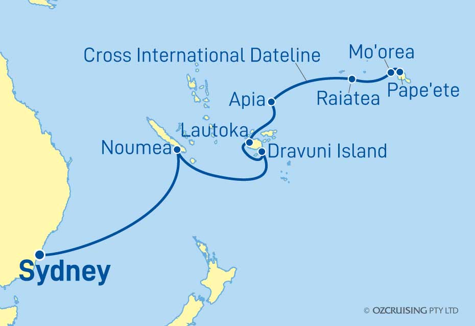 15 Night Papeete to Sydney Cruise on the Norwegian Spirit - NC23-SPR ...