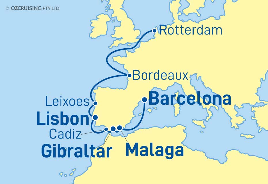 Celebrity Silhouette Rotterdam to Barcelona - Ozcruising.com.au
