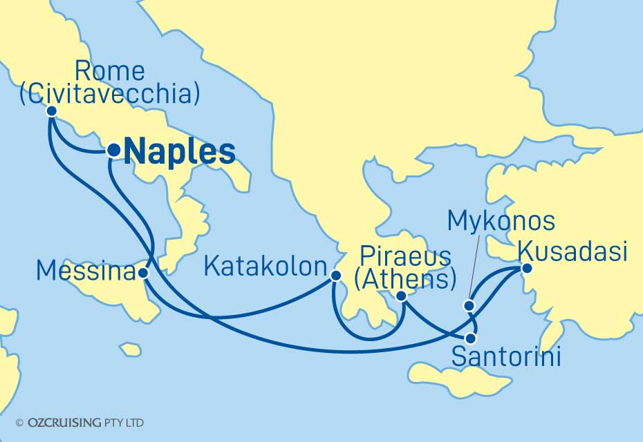 10 Night Italy, Turkey & Greece Cruise on the Carnival Legend CL24