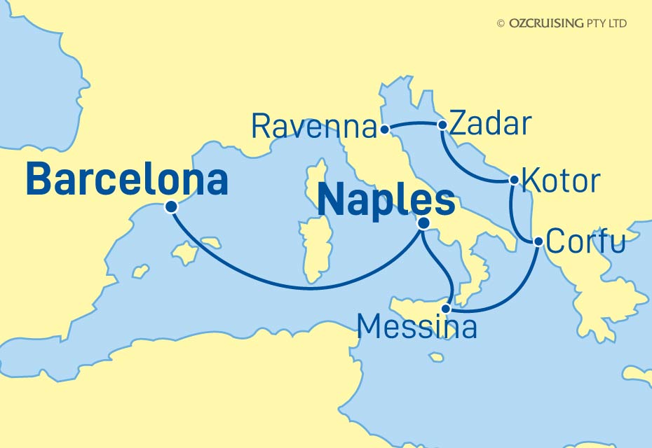 Explorer Of The Seas Barcelona to Ravenna - Ozcruising.com.au