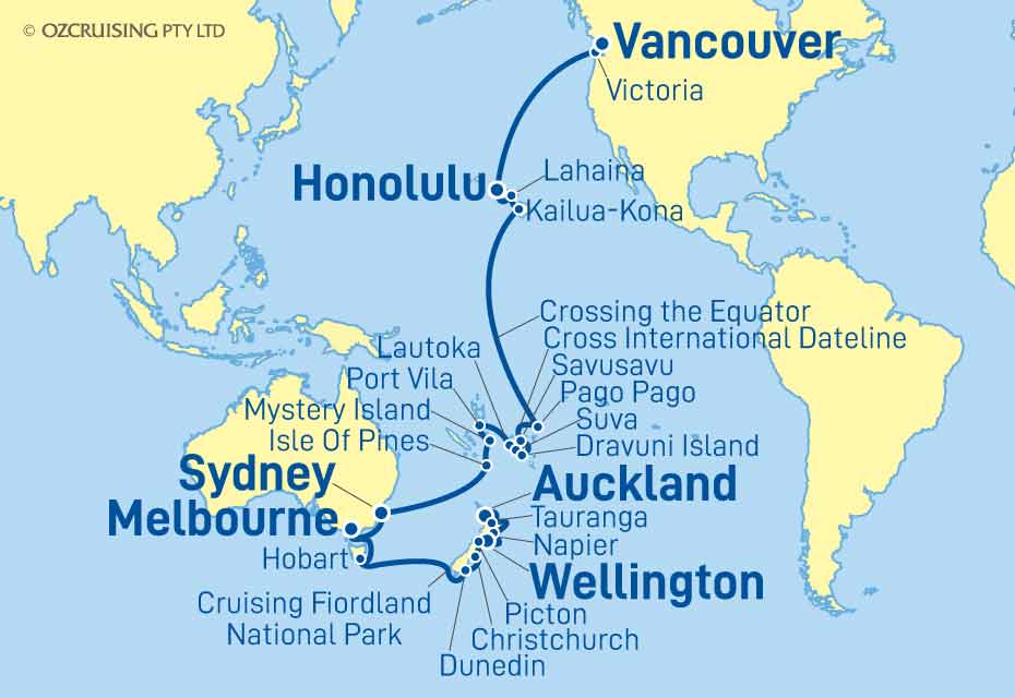ms Westerdam Auckland to Vancouver - Cruises.com.au