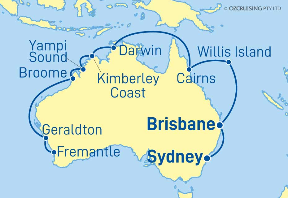 Crown Princess Fremantle to Sydney - Ozcruising.com.au