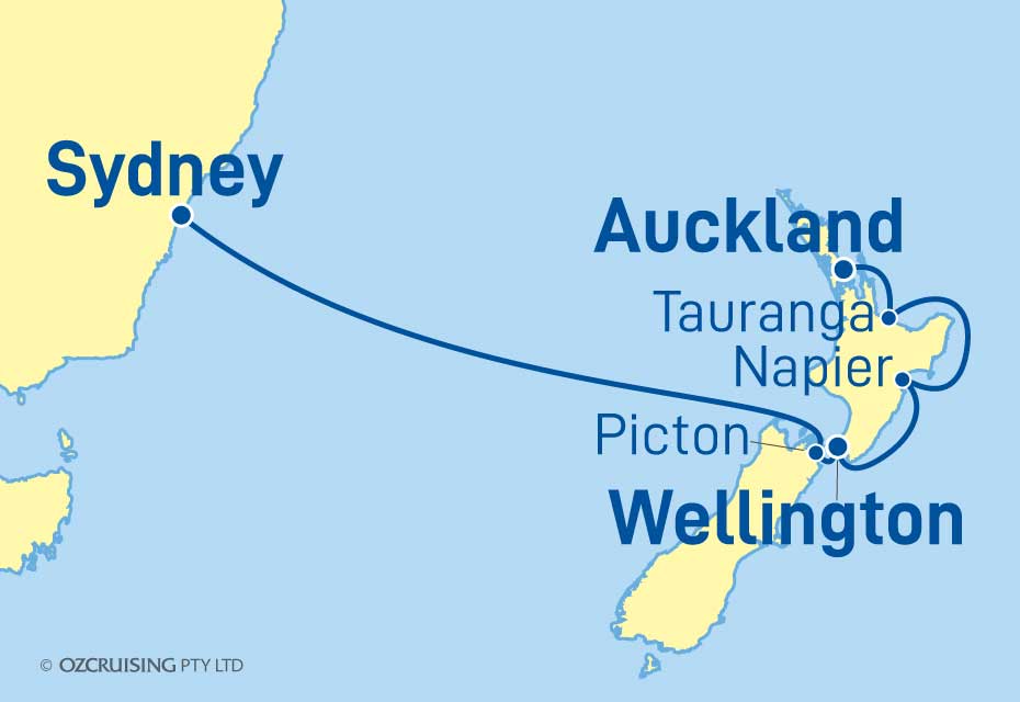 Crown Princess Auckland to Sydney - Ozcruising.com.au