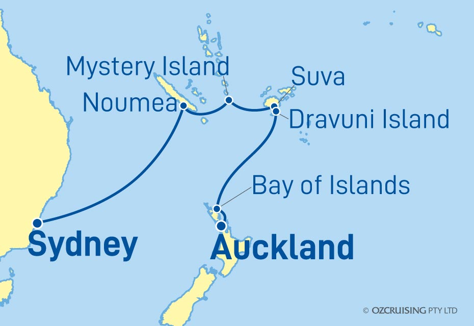 Crown Princess Sydney to Auckland - Ozcruising.com.au