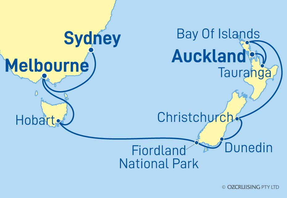 Royal Princess Sydney to Auckland - Ozcruising.com.au