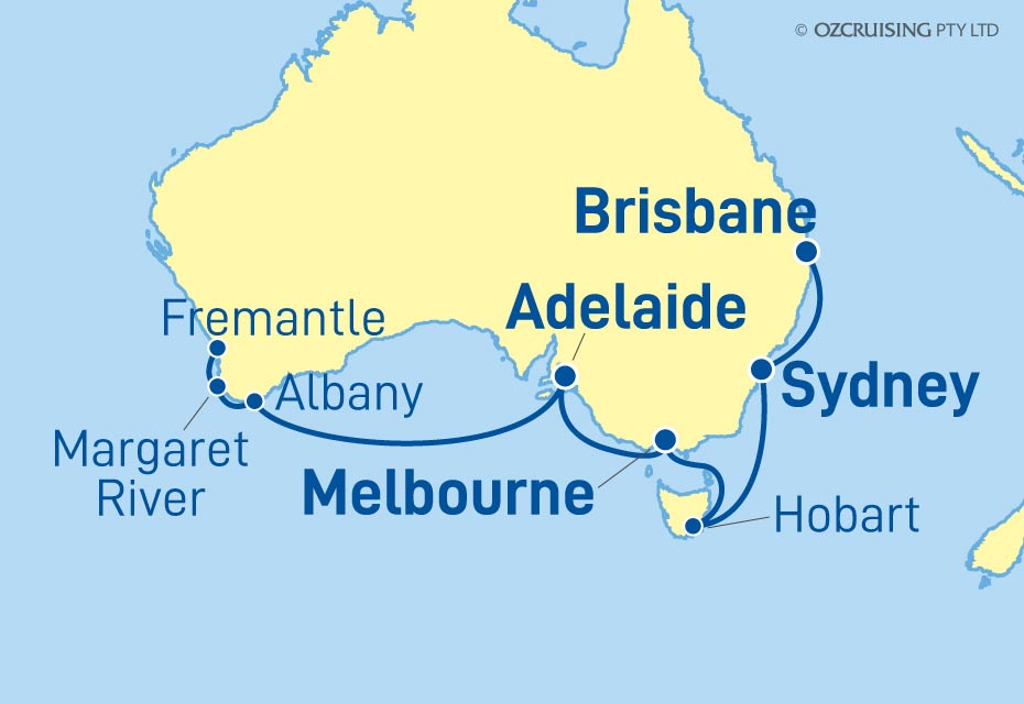 13 Night Brisbane to Fremantle Cruise on the Crown Princess PC253507C