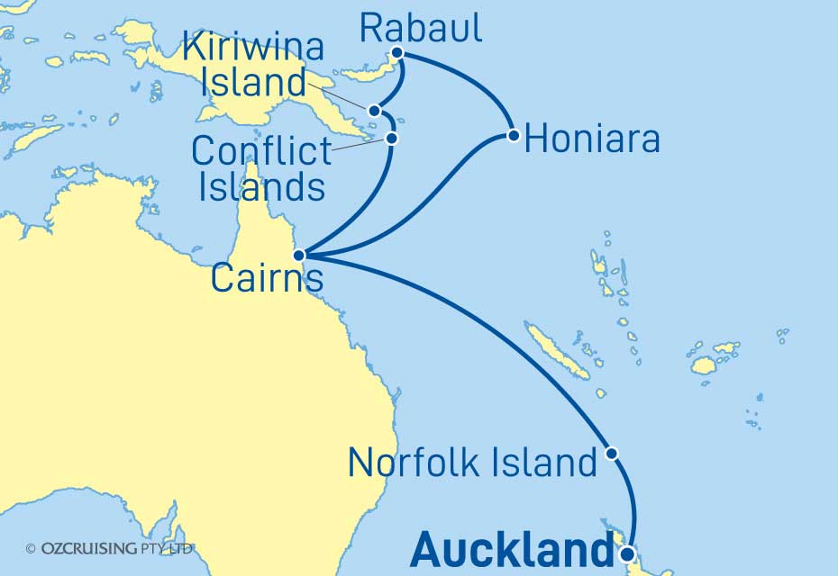 16 Night Cairns to Auckland Cruise on the Pacific Explorer - PA23-X328A.1