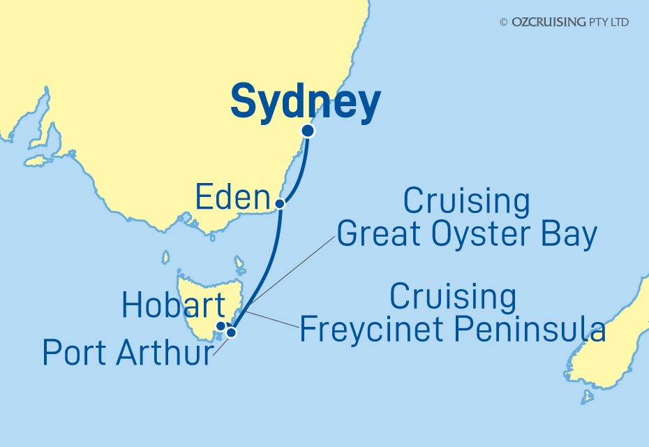Royal Princess Sydney to Hobart - Ozcruising.com.au