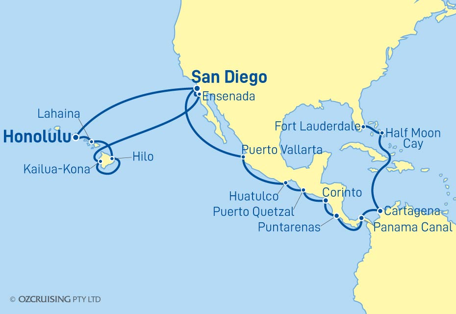 ms Zaandam San Diego to Fort Lauderdale - Ozcruising.com.au