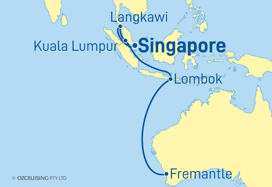 Pacific Explorer Fremantle to Singapore - Ozcruising.com.au