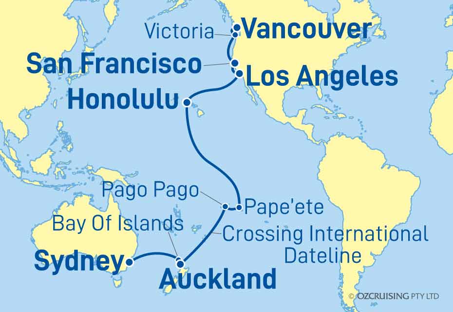 Grand Princess Vancouver to Sydney - Cruises.com.au