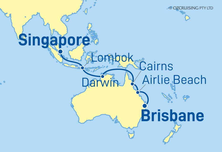 12 Night Singapore to Brisbane Cruise on the Quantum of the Seas RC24