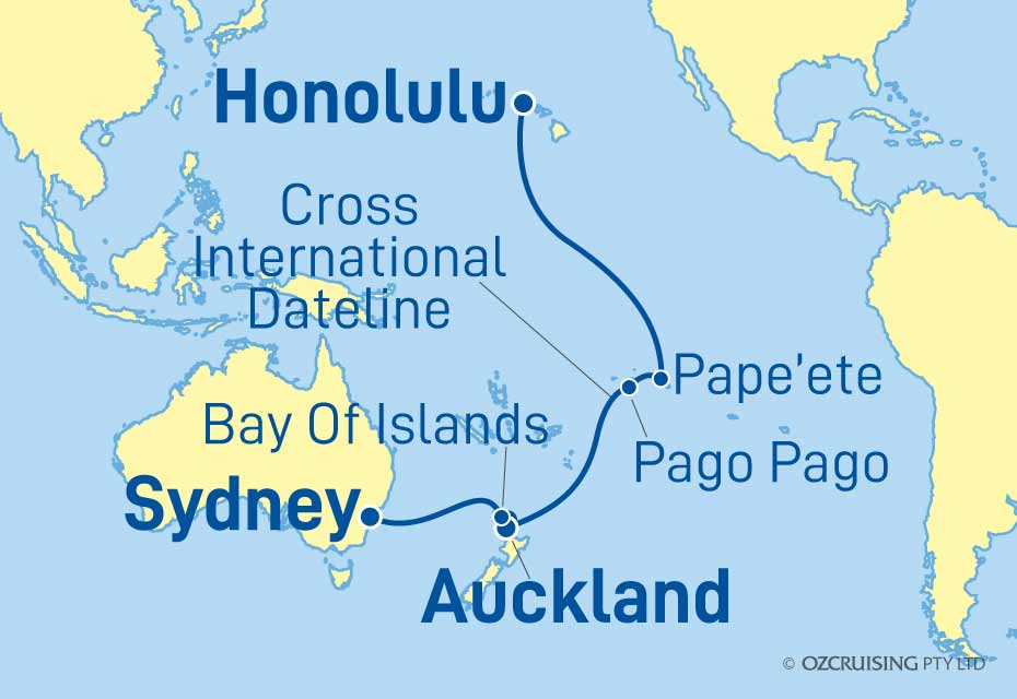 17 Night Honolulu to Sydney Cruise on the Grand Princess PC23A335C