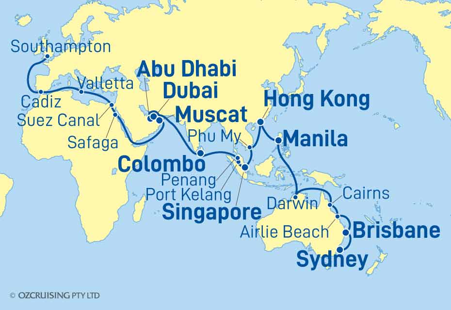 58 Night Sydney to Southampton Cruise on the Queen Anne CU25H507B.1