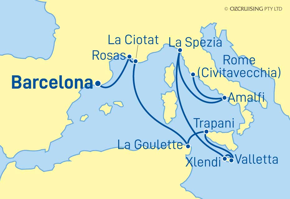 10 Night Rome (Civitavecchia) to Barcelona Cruise on the Seabourn ...