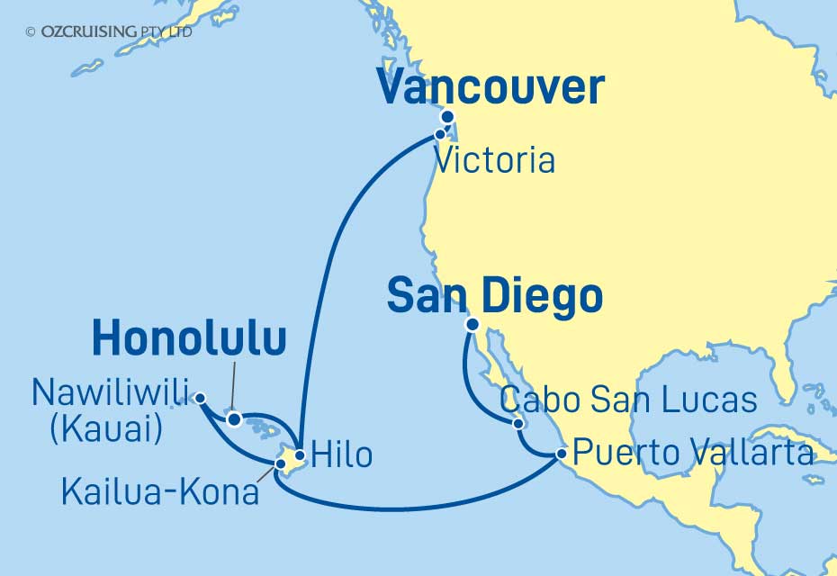 ms Koningsdam San Diego to Vancouver - Ozcruising.com.au