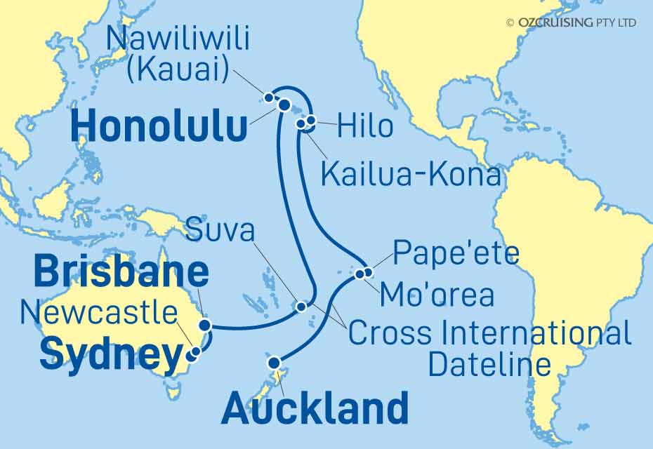 Coral Princess Hawaii, Fiji and Papeete - Cruises.com.au