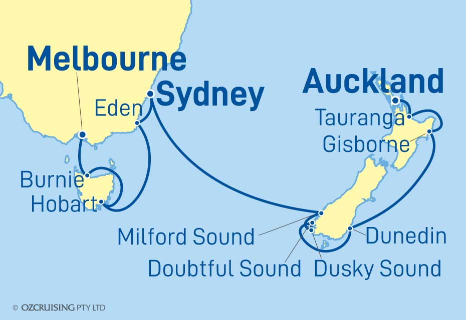 Norwegian Sun Auckland to Melbourne - Ozcruising.com.au