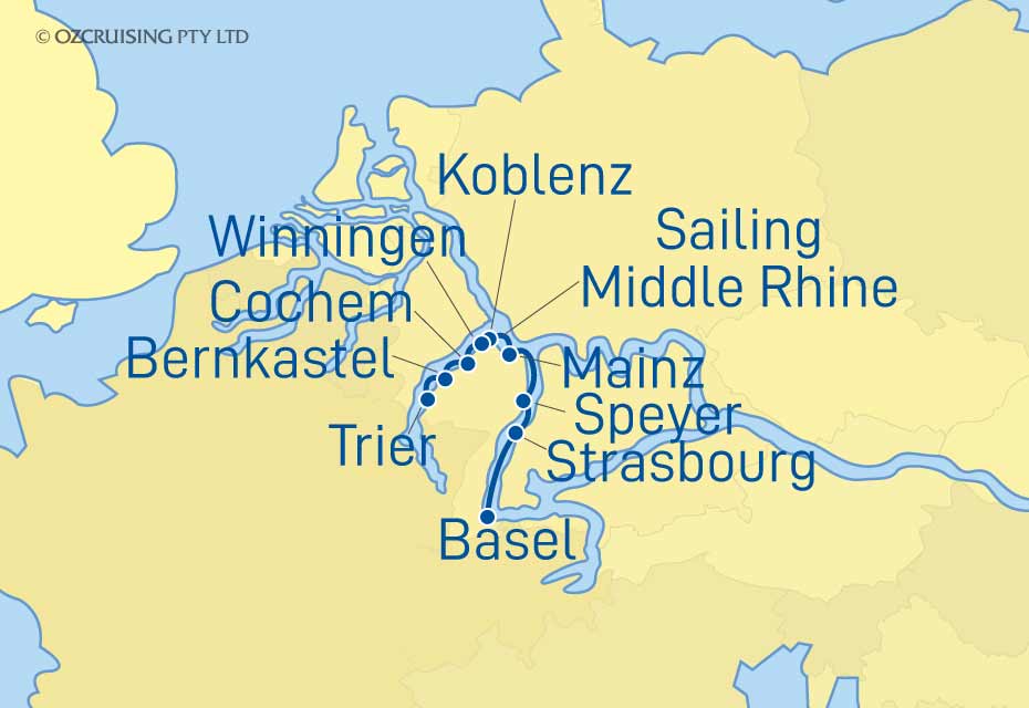 Viking Herja Trier to Basel - Cruises.com.au