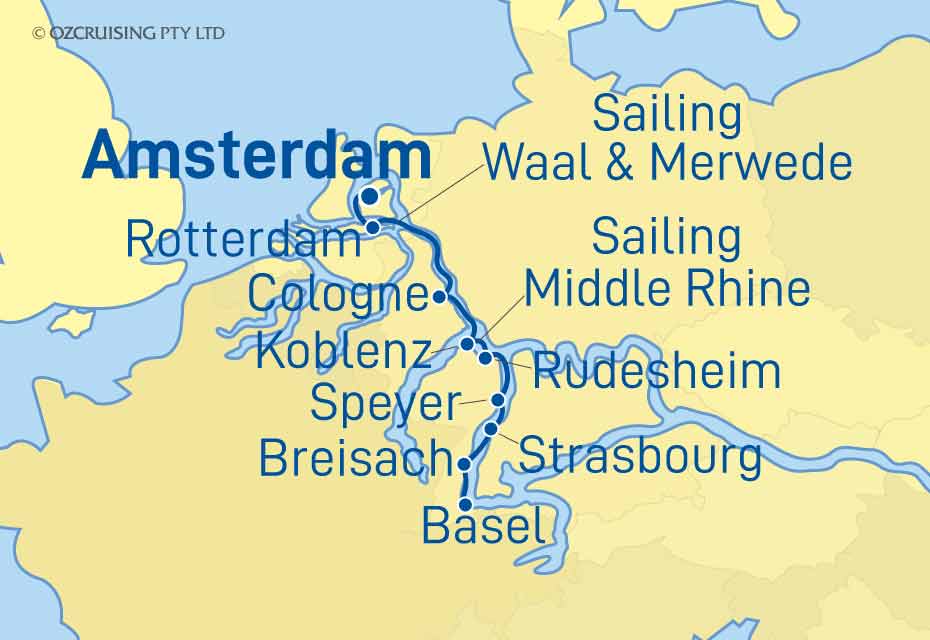 Viking Freya Amsterdam to Basel - Ozcruising.com.au