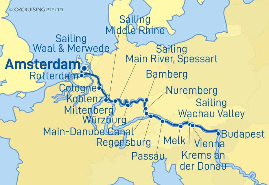 14 Night Amsterdam to Budapest Cruise on the Viking Lif VR24LIF240703