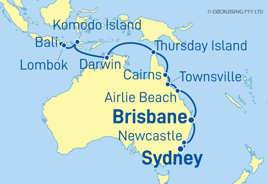 Viking Orion Bali to Sydney - Ozcruising.com.au