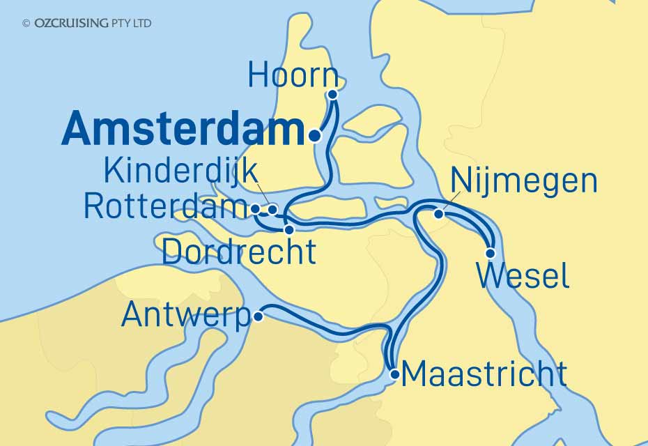 9 Night Antwerp to Amsterdam Cruise on the Viking Skirnir VR24