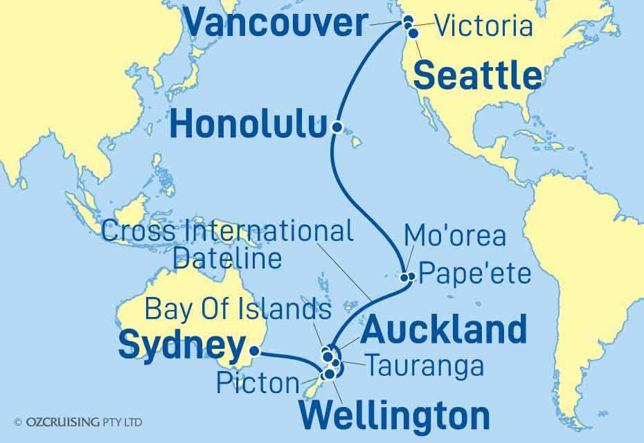 Majestic Princess Sydney to Seattle - Cruises.com.au