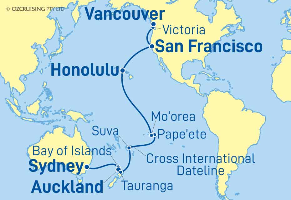 Grand Princess Sydney to Vancouver - Cruises.com.au