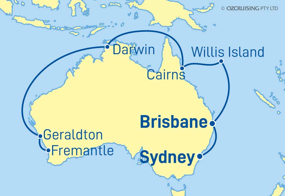Brilliance Of The Seas Sydney to Fremantle - Ozcruising.com.au
