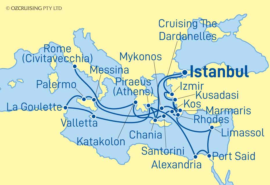 Nieuw Statendam Rome to Athens - Ozcruising.com.au