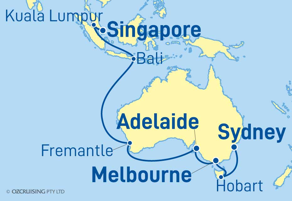 Crown Princess Singapore to Sydney - Cruises.com.au
