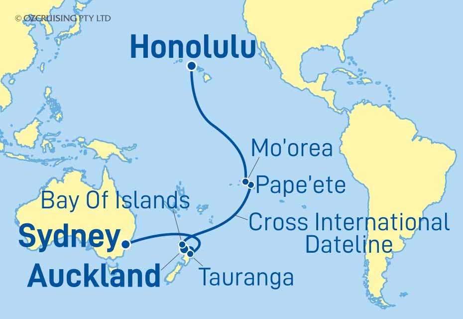Discovery Princess Sydney to Honolulu - Ozcruising.com.au