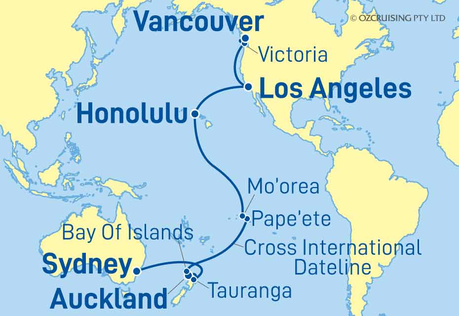 Discovery Princess Sydney to Vancouver - Cruises.com.au