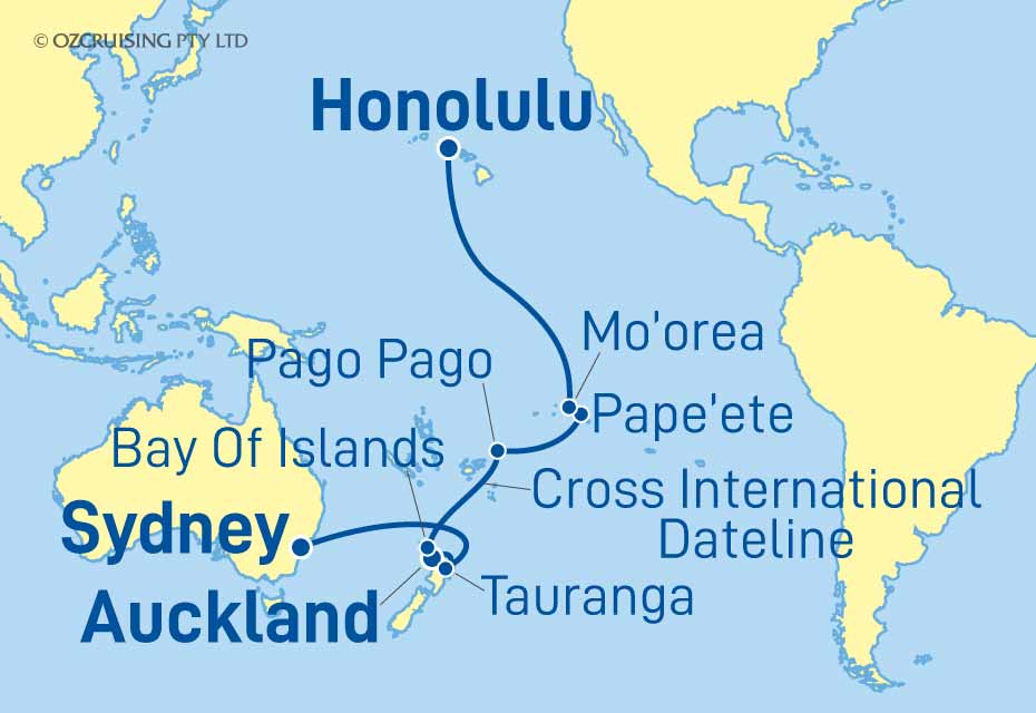 Grand Princess Sydney to Honolulu - Ozcruising.com.au