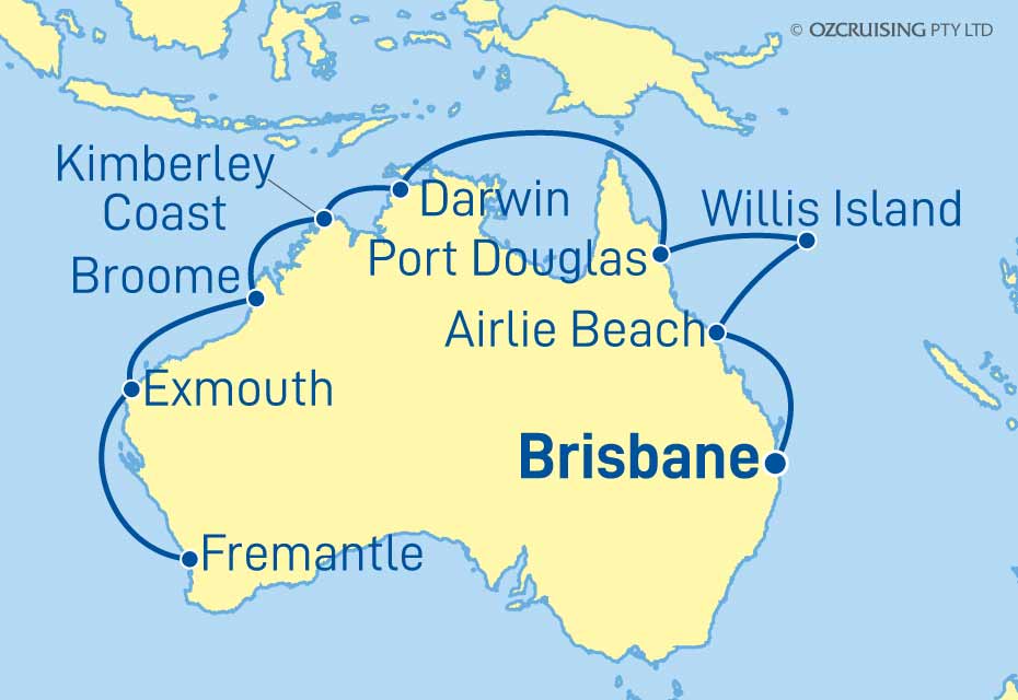 14 Night Brisbane to Fremantle Cruise on the Crown Princess - PC25 ...