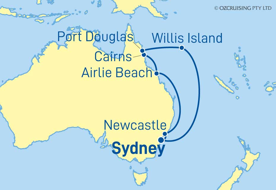 Celebrity Edge Newcastle & East Coast Australia - Ozcruising.com.au