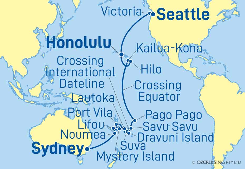 ms Westerdam Sydney to Seattle - Cruises.com.au