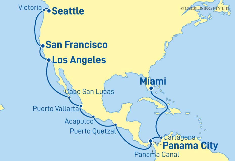 Norwegian Encore Miami to Seattle - Cruises.com.au
